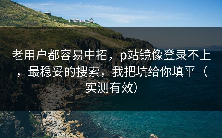 老用户都容易中招，p站镜像登录不上，最稳妥的搜索，我把坑给你填平（实测有效）